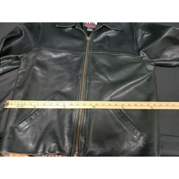 Global Identity Jim Beam Black Leather Multi Pocket Mens Jacket Size Large - Picture 4 of 6